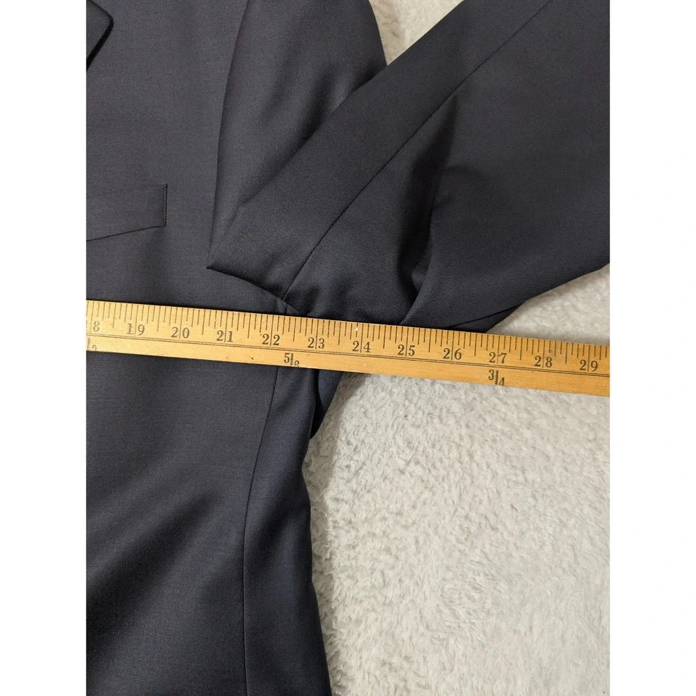 Lauren Ralph Lauren‎ Blazer Mens 46L Navy Blue 100% Wool Gold Button Coat